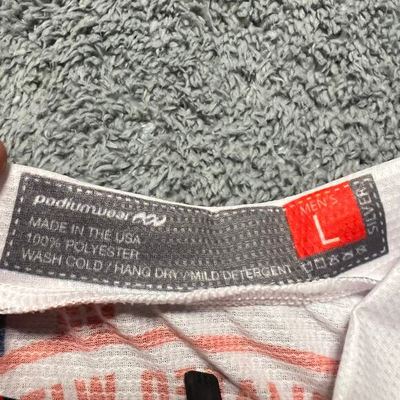 Podiumwear Cycle Jersey Shirt Mens Large Performance Cycling Pocket Electrical - Picture 4 of 5